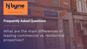 What are the main differences in leasing commercial vs. residential properties?